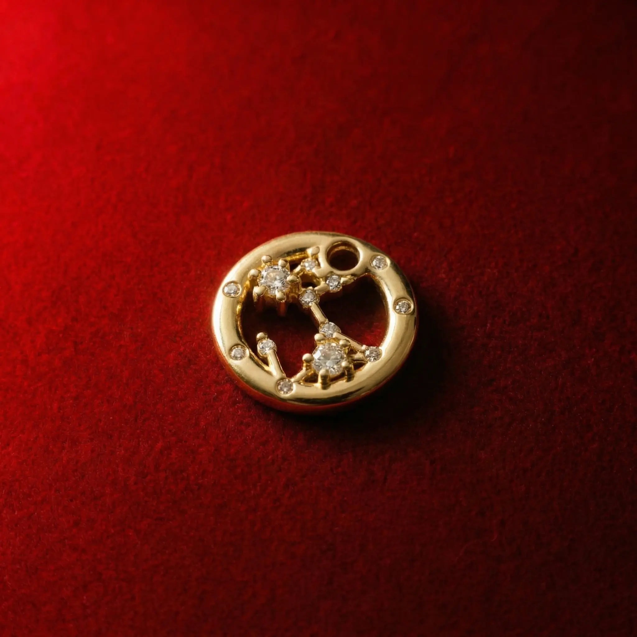 18K Gold Plated Libra Zodiac Pendant Necklace on Freshwater Pearl Chain, Aesthetic Jewelry Flatlay