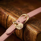 The Sacred Heart Pink Leather Pendant Choker