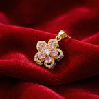 Pink Flower Pendant with Rotating Feature  Selviora