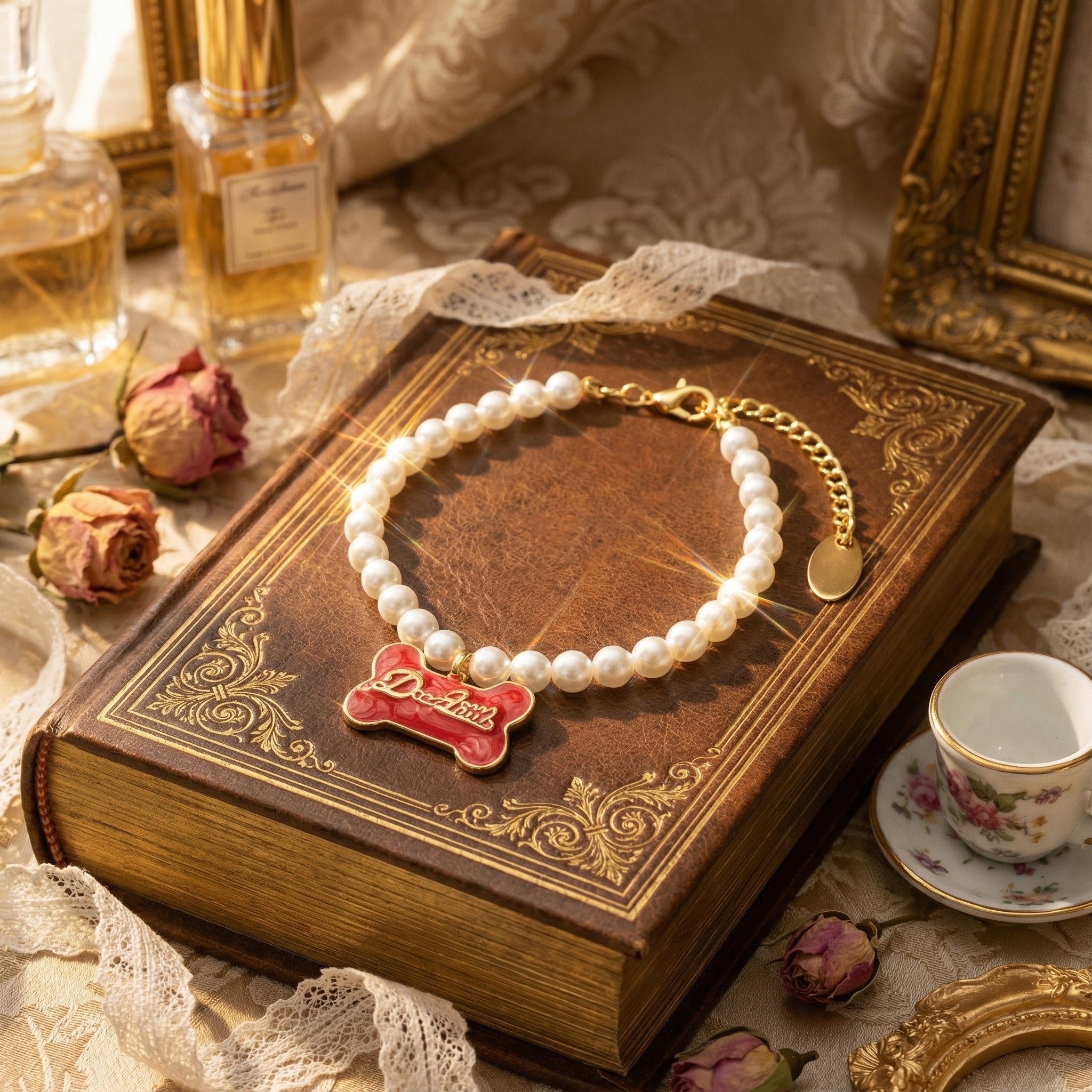 High quality gold lobster clasp and extension chain on Sleviora women's enamel jewelry