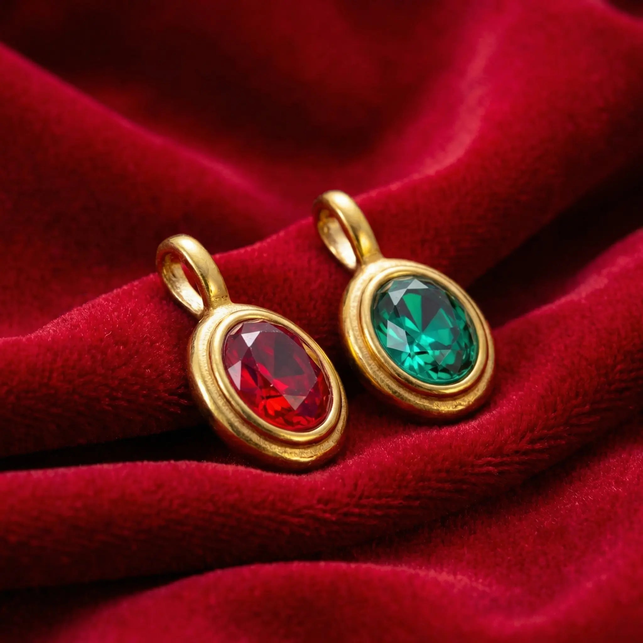 Vintage Inlaid Gemstone Pendant: The Birthstone Necklace Stainless Steel Amulet  Selviora