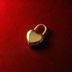 Classic solid gold heart-shaped lock necklace, symbolizing eternal romance