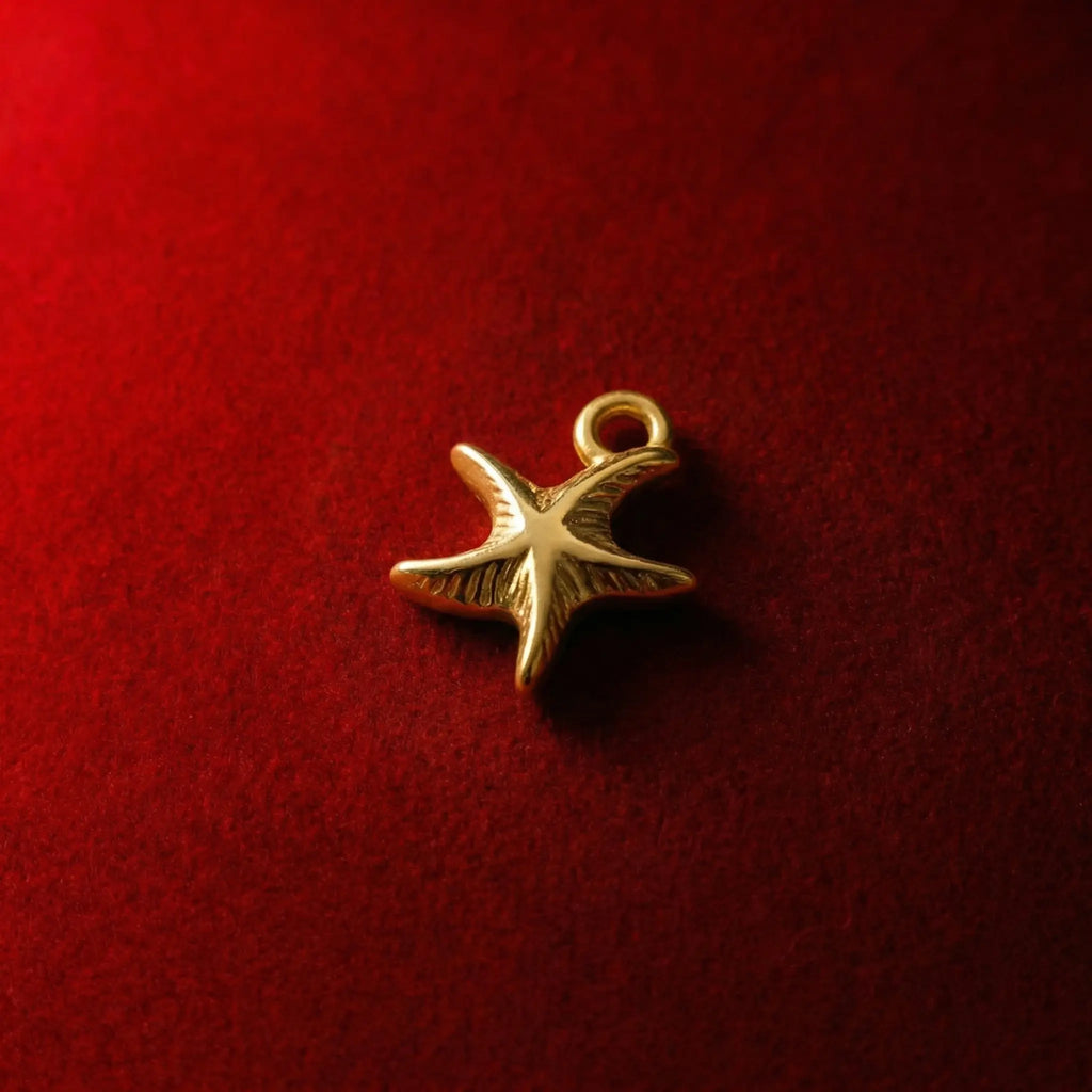 Golden Starfish Pendant, Summer Beach Style