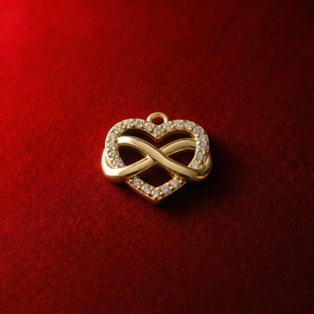 Love is infinite, and it is solid. This intertwined heart symbolizes a promise that will never change