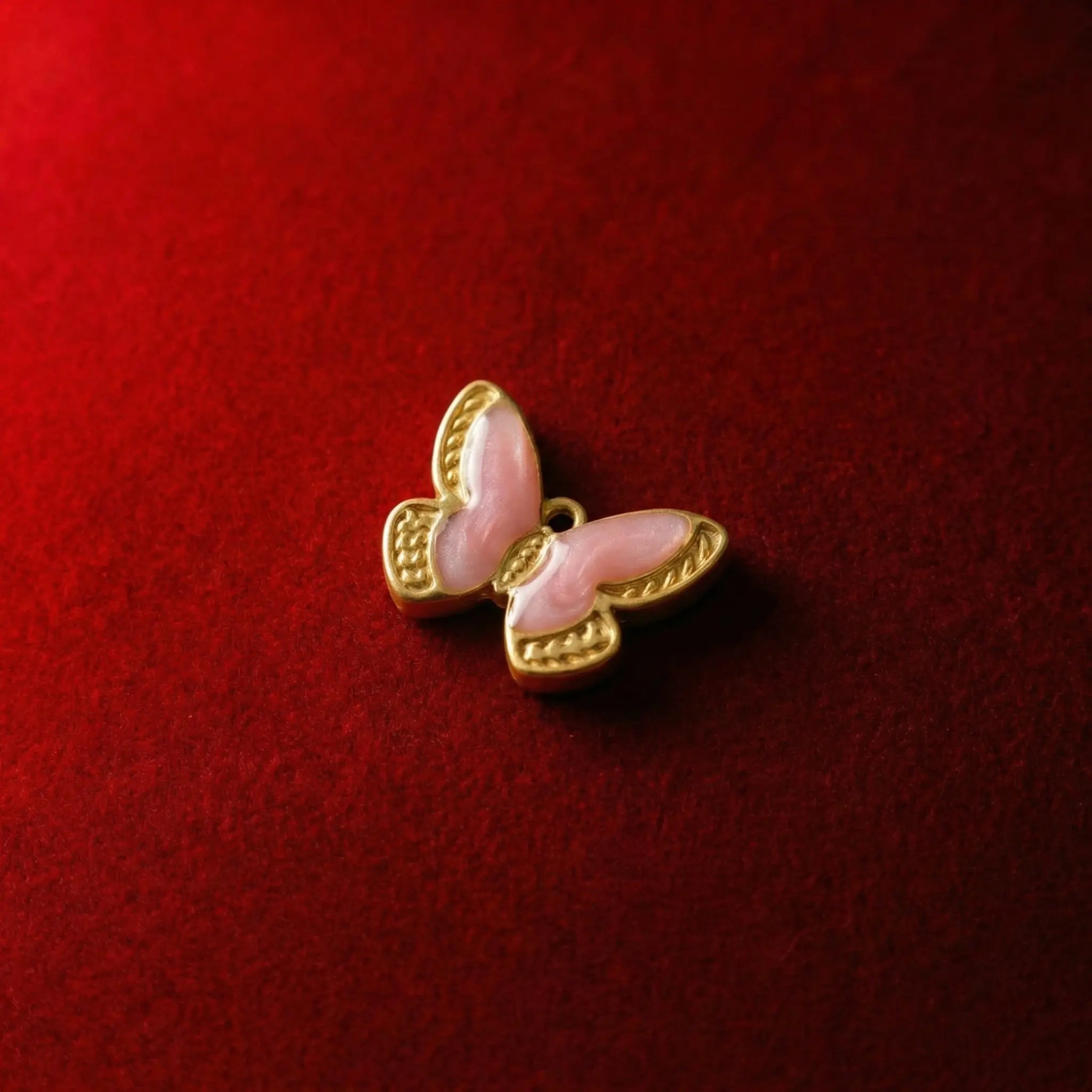 Fairy-inspired jewelry, a delicate pastel butterfly necklace pendant