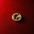 18K gold-plated Scorpio pendant, adorned with sparkling zirconia accents