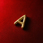 Y2K style alphabet charm: Chunky gold letter A necklace
