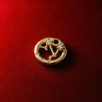18K gold-plated Libra pendant, adorned with sparkling zirconia accents
