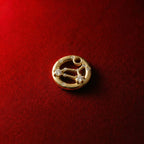 18K gold-plated Leo pendant, adorned with sparkling zirconia accents