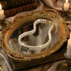 The Signature Freshwater Pearl Choker with Gold Enamel Charm